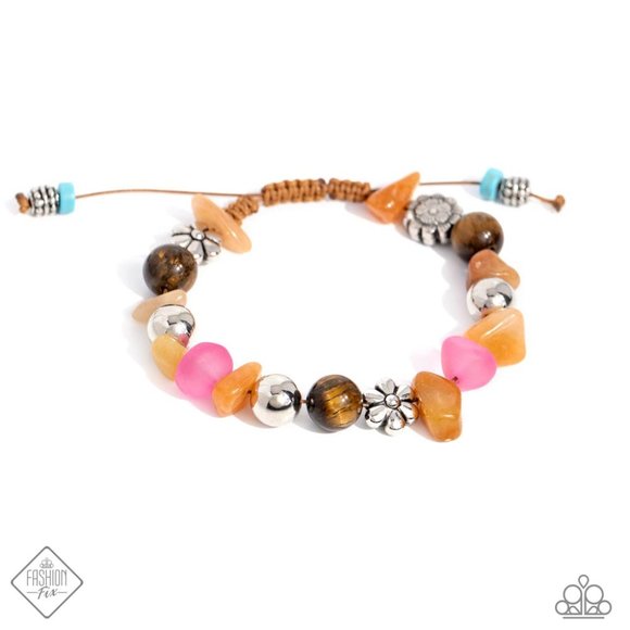 Garden Party Pattern - Orange Bracelet - Picture 2 of 2